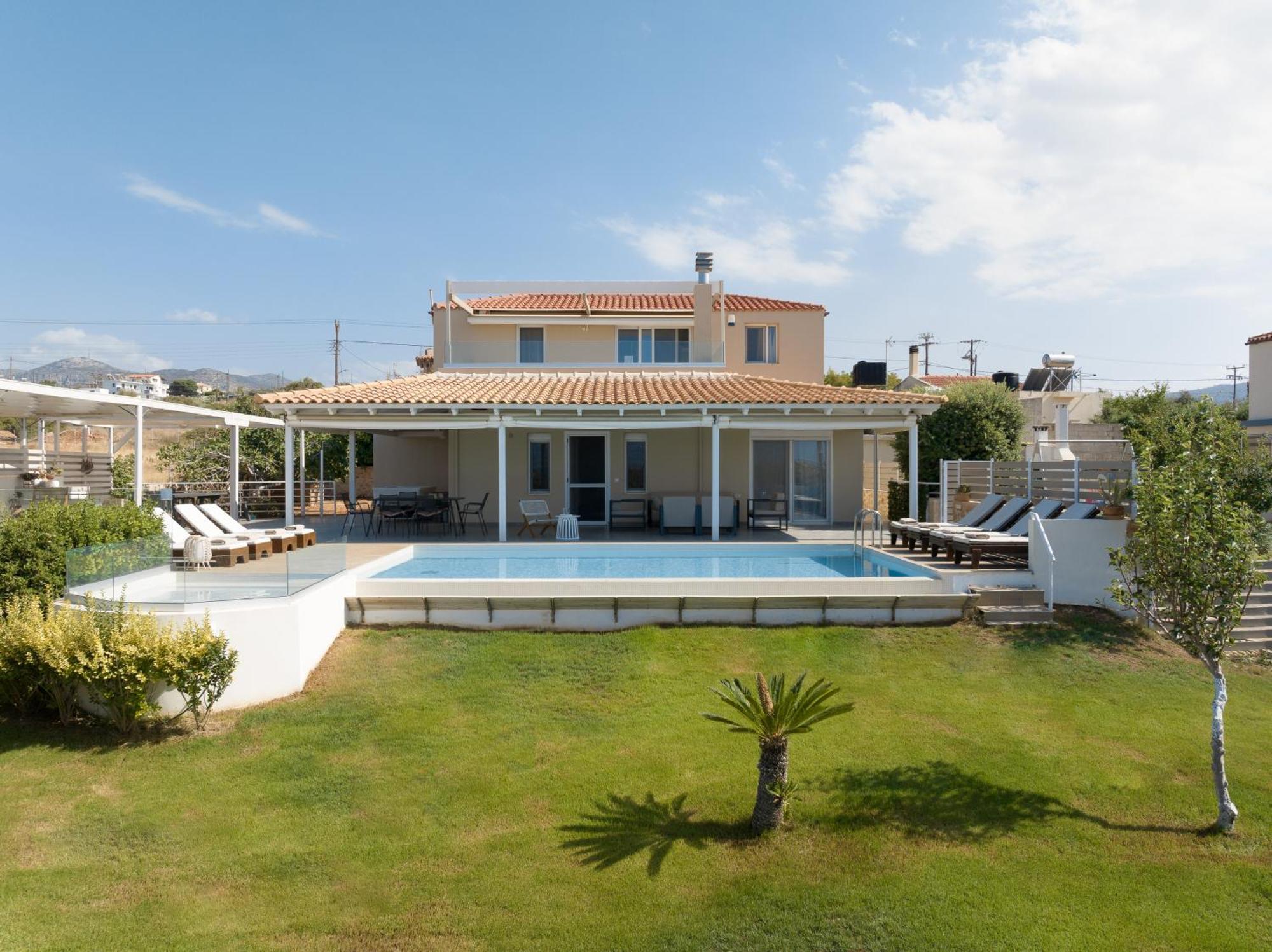 Alba Bianca Villa, Family Retreat With Heated Pool By Thinkvilla Херсониссос Экстерьер фото